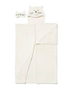 snuggle deken en slaapmasker kat