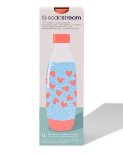 SodaStream kunststof fles 1L hartjes koraal