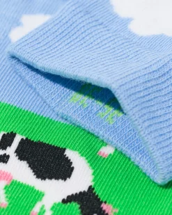 sokken voor volwassenen 'hi there' groen