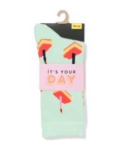 sokken voor volwassenen 'it's your day' felgroen