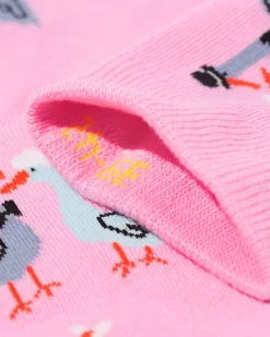 sokken voor volwassenen 'love birds' roze