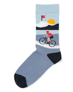sokken voor volwassenen 'you can do it' middenblauw
