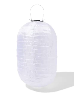 solar lampion ovaal 28x40cm wit
