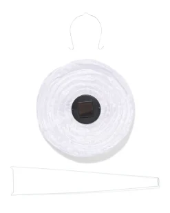 solar lampion ovaal 28x40cm wit
