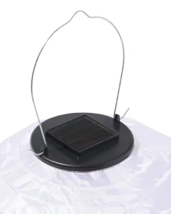 solar lampion ovaal 28x40cm wit