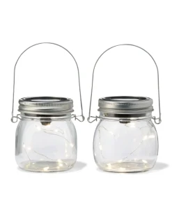 solar tuinverlichting 10x17x10cm - 2 stuks