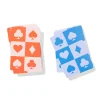 speelkaarten 13x10cm blauw/oranje - 2 stuks