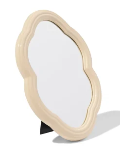 spiegel 30x20x2cm hout ovaal