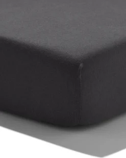 splittopper hoeslaken 160x200/220cm jersey donkergrijs