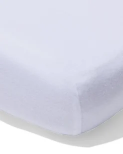 splittopper hoeslaken 200x200/220cm jersey wit