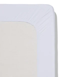 splittopper hoeslaken 200x200/220cm jersey wit