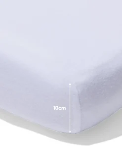 splittopper hoeslaken 200x200/220cm jersey wit