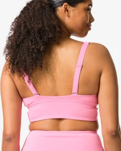sportbh light support zonder beugel roze