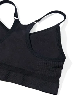 sporttop light support zonder beugel naadloos zwart