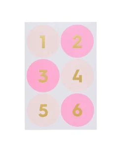 stickers cijfers roze - 5 stuks