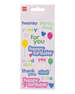 stickers verjaardag quotes - 5 stuks