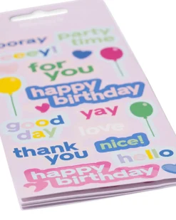 stickers verjaardag quotes - 5 stuks