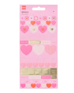 stickervellen hartjes - 3 stuks