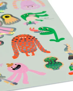 stickervellen monsters - 2 stuks