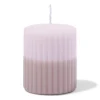 stompkaars ⌀7x8cm ribbel naturel-lichtroze