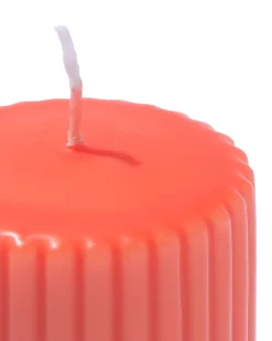 stompkaars ⌀7x8cm ribbel oranje