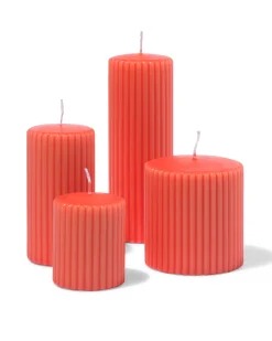 stompkaars ⌀7x19cm ribbel oranje