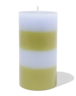 stompkaars ⌀7x13cm strepen lichtblauw-groen