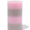 stompkaars ⌀7x13cm strepen naturel-roze
