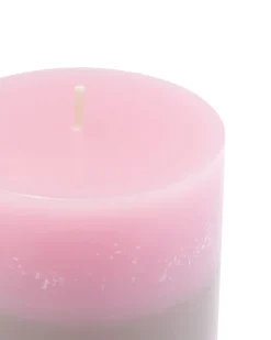 stompkaars ⌀7x13cm strepen naturel-roze
