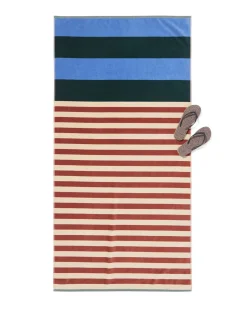strandlaken 90x180cm velours strepen