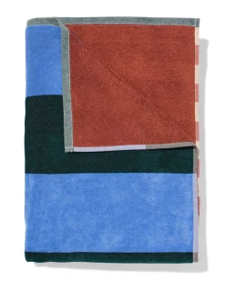 strandlaken 90x180cm velours strepen