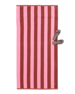 strandlaken 90x180cm velours strepen