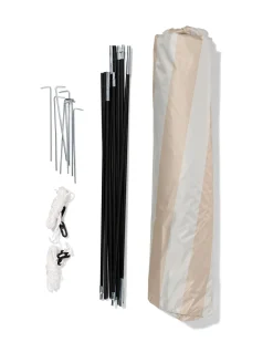 strandtent gestreept beige