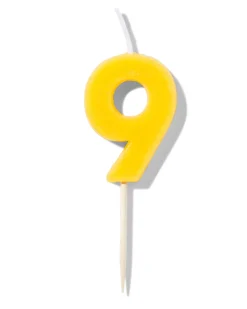 Taartdecoratie herbruikbaar cijfer 9