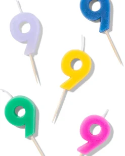 Taartdecoratie herbruikbaar cijfer 9