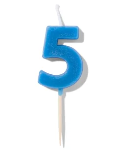 Taartkaarsje cijfer 5
