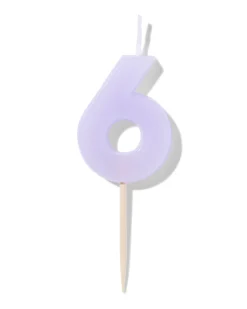 Taartkaarsje cijfer 6
