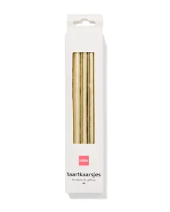 taartkaarsjes 16cm goud - 10 stuks