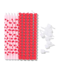 taartkaarsjes hart 10 stuks