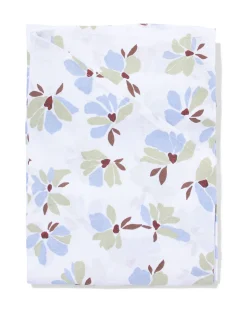 tafelkleed ⌀180cm katoen bloemen groen-blauw