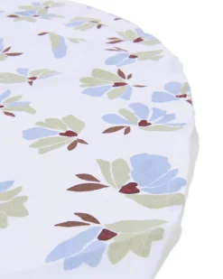 tafelkleed ⌀180cm katoen bloemen groen-blauw