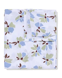 tafelkleed 140x240cm katoen bloemen groen-blauw