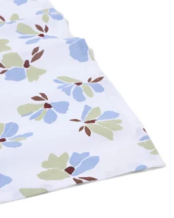 tafelkleed 140x240cm katoen bloemen groen-blauw