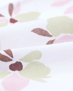 tafelkleed 140x240cm katoen bloemen roze-groen