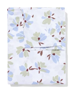 tafelkleed XL 320x145cm katoen bloemen groen-blauw