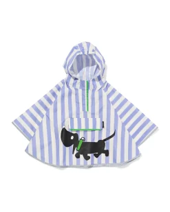 Takkie babyponcho strepen blauw
