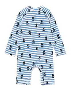 Takkie babyzwempak UPF40+ strepen blauw