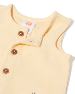 Takkie en Siepie babyjumpsuit jersey lichtgeel