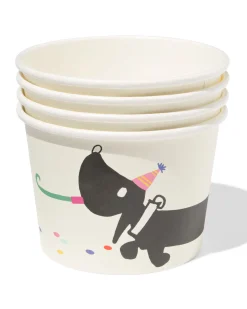 Takkie en Siepie bakjes 450ml papier - 4 stuks
