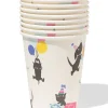 Takkie en Siepie bekers 250ml papier - 8 stuks